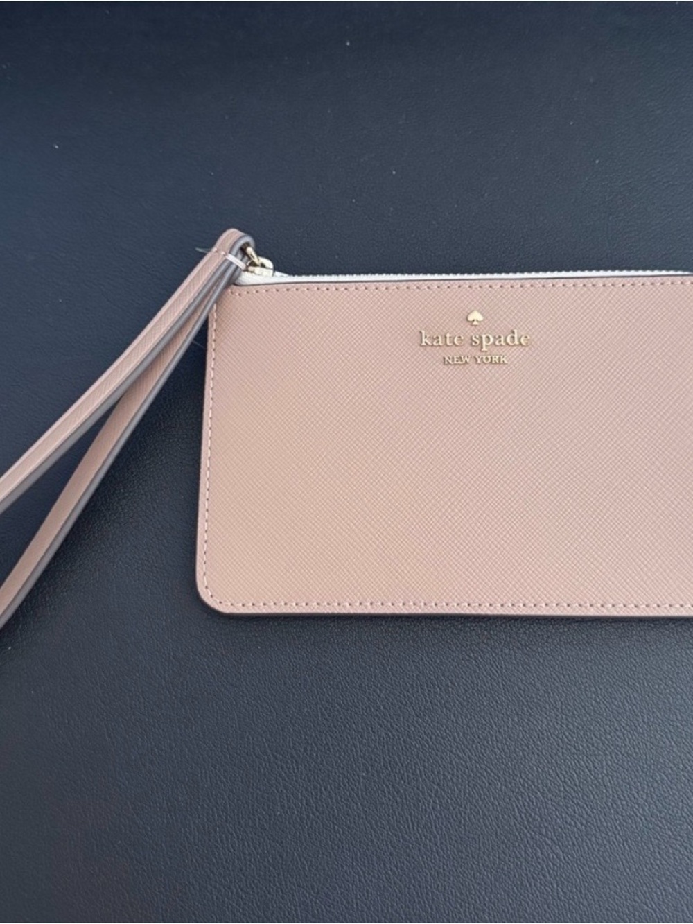 Kate Spade Bi-Color Small Zip Saffian Lucy Wristlet w/ Gold Hardware - Picture 3 of 8